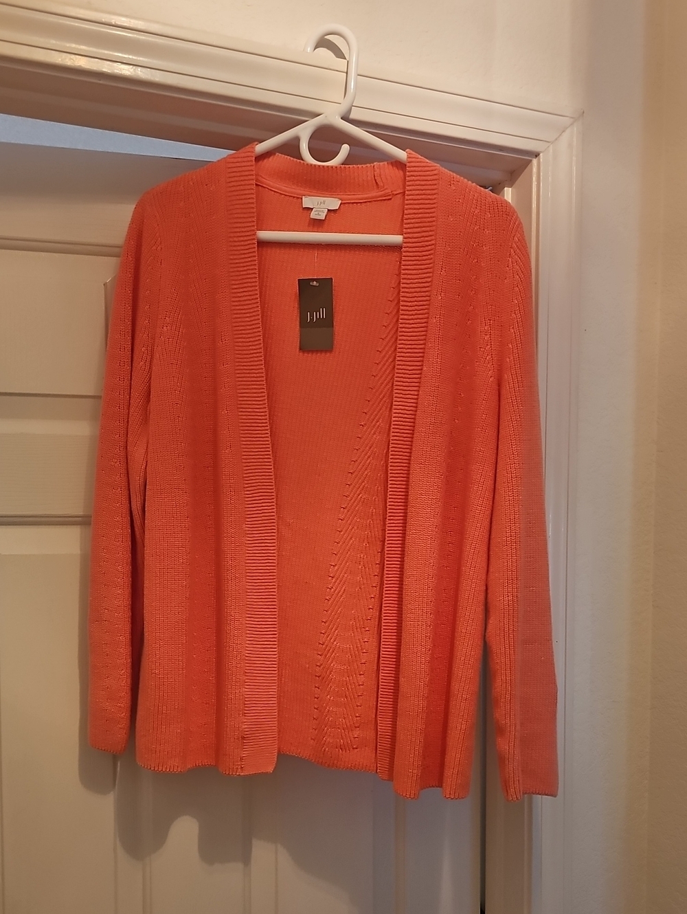J Jill Open-Front Coral Cardigan Sweater - MP Women